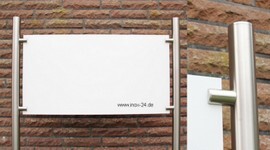 Edelstahl Werbeschild Firmenschild 2