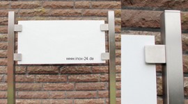 Edelstahl Werbeschild Firmenschild 4