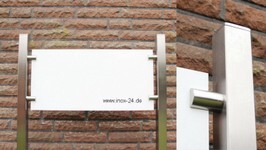 Edelstahl Werbeschild Firmenschild 3